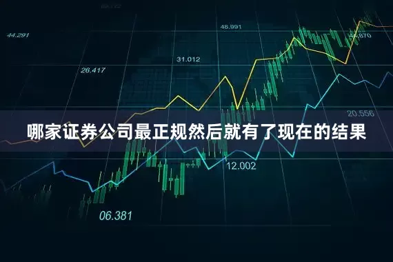 哪家证券公司最正规然后就有了现在的结果